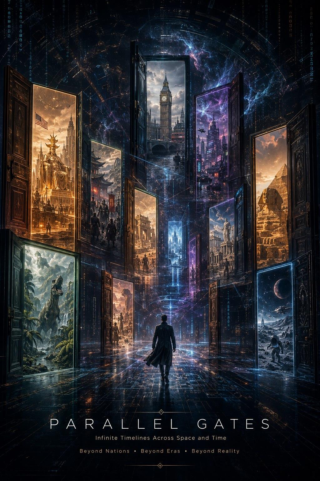 Parallel Gates 科幻概念海报